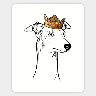 Whippet Dog King Queen Wearing Crown Magnet